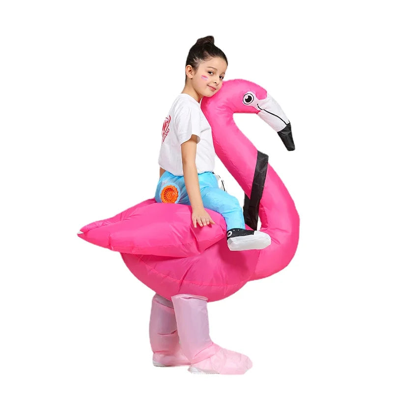Déguisement gonflable flamant rose – adulte – visuel 3