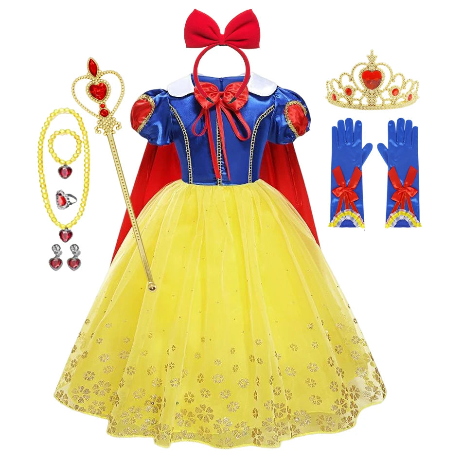 Robe de princesse jaune et bleue – enfant – visuel 11
