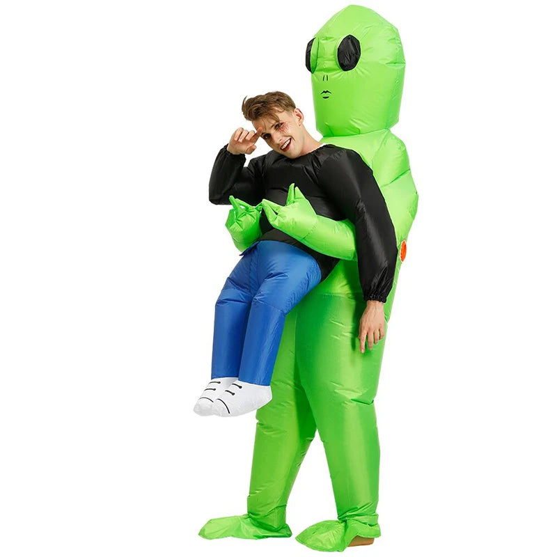 Déguisement extraterrestre vert gonflable – visuel 5