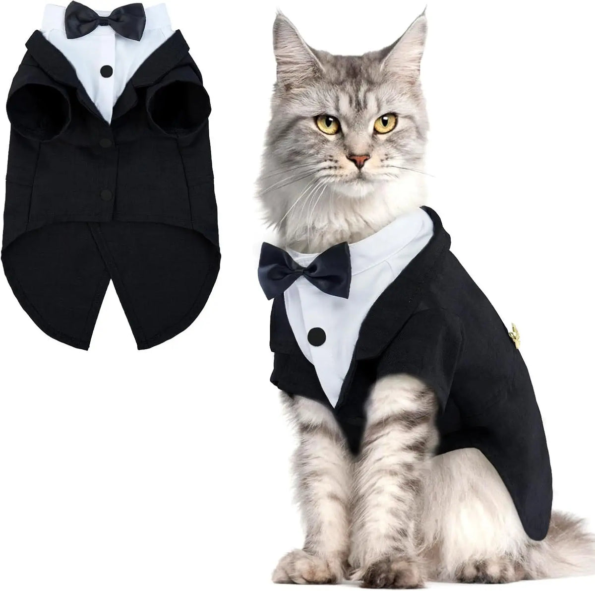 Smoking à nœud papillon pour chat — vue 2