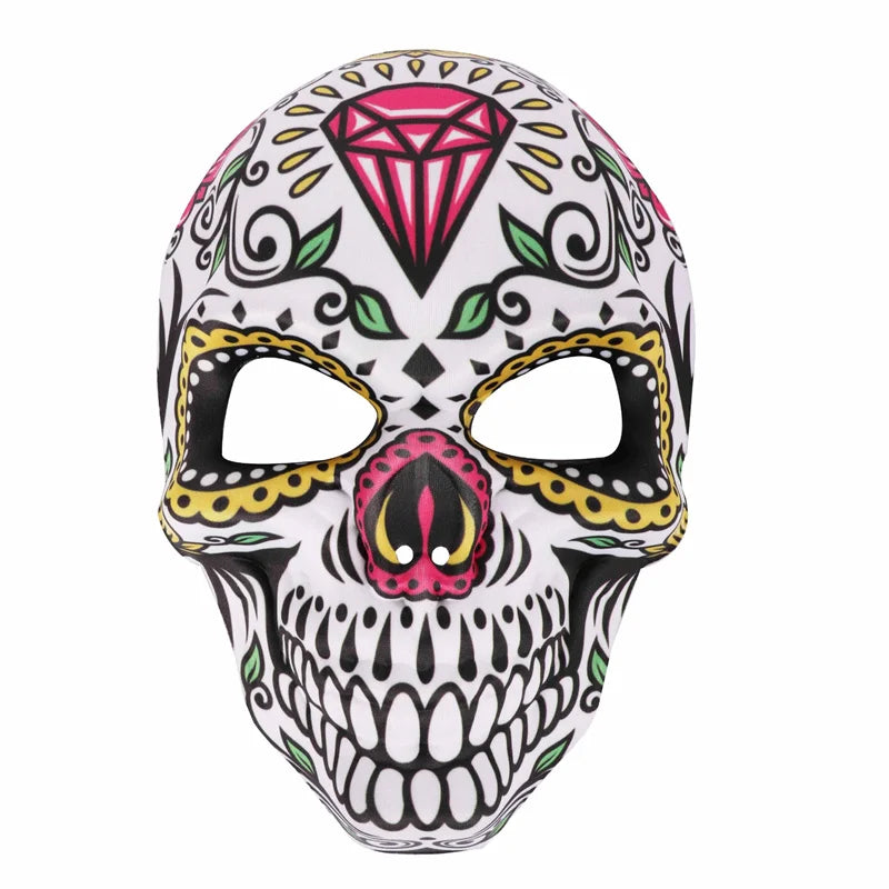 Masque de crâne fleuri