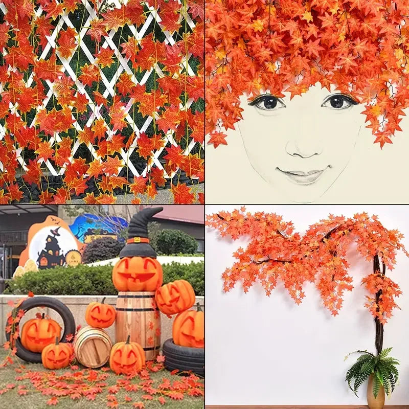 Guirlande de feuilles d’érable artificielles – 2,3 m – vue 5