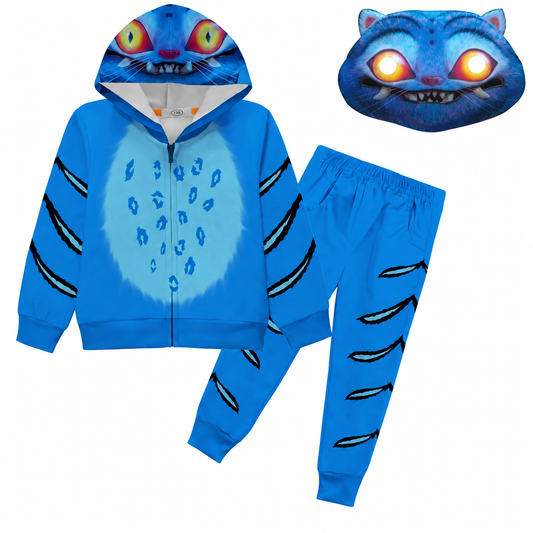 Déguisement de félin fantastique bleu – enfant