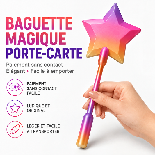 Porte-carte en forme de baguette étoilée