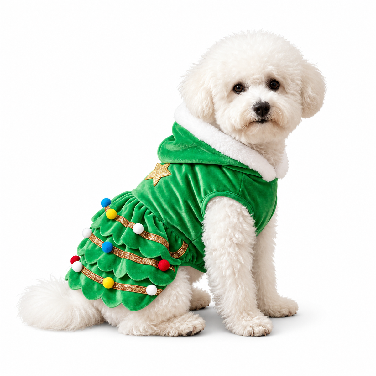 Robe sapin de Noël pour chien et chat