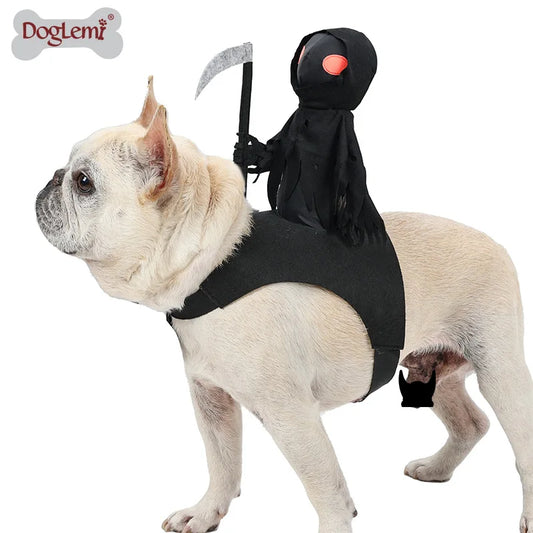 Déguisement de cavalier faucheuse pour chien et chat