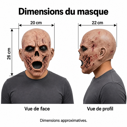 Masque de zombie en latex – adulte – vue 1