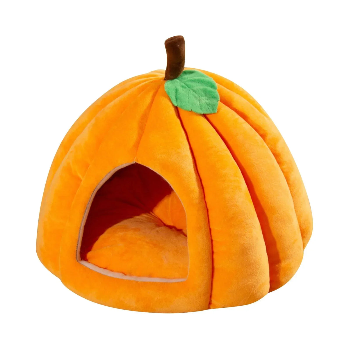 Niche citrouille en peluche pour chat et petit chien