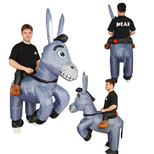 Déguisement d’âne gonflable à chevaucher – adulte
