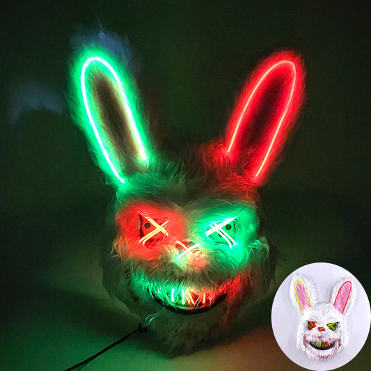 Masque LED de lapin effrayant