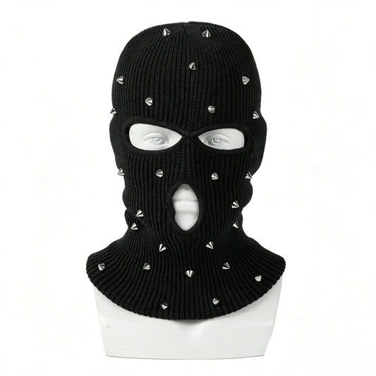 Cagoule à trois ouvertures et rivets – adulte – vue 1