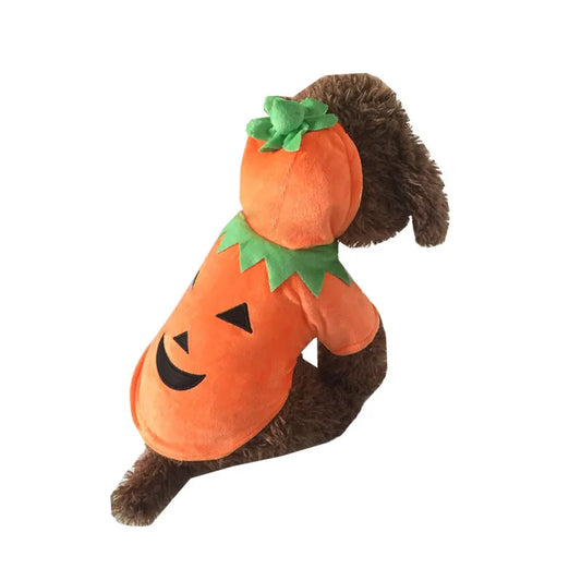 Sweat citrouille à capuche pour petit chien — vue 3