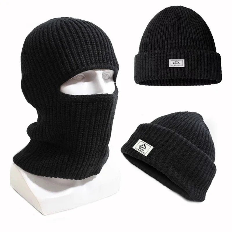 Bonnet cagoule en maille 2 en 1 – vue 1