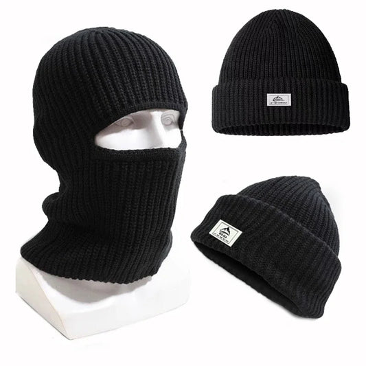 Bonnet cagoule en maille 2 en 1 – vue 1