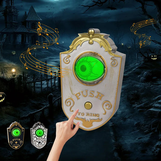 Sonnette Halloween à œil lumineux et sonore