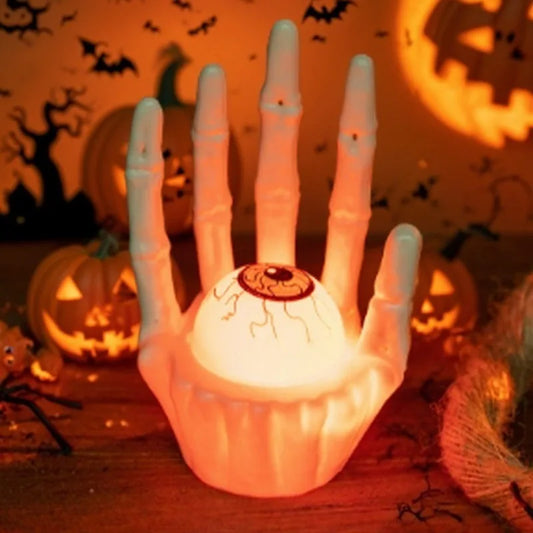 Mains lumineuses Halloween avec œil ou citrouille – vue 2