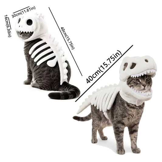 Déguisement dinosaure phosphorescent pour chat