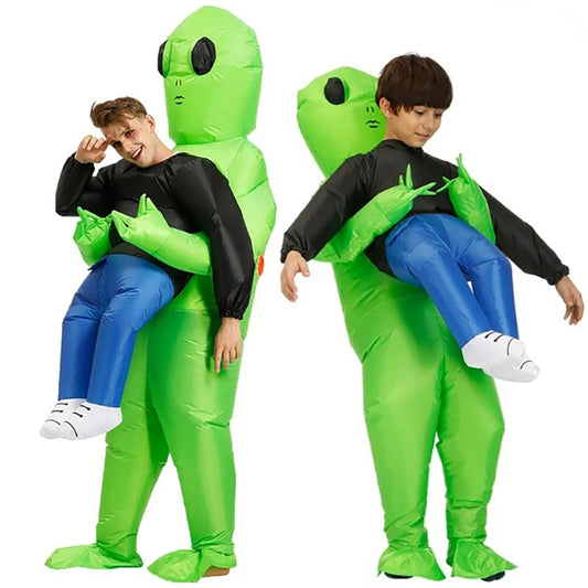 Déguisement extraterrestre vert gonflable