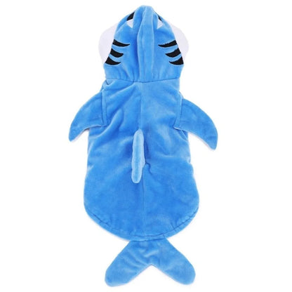 Déguisement requin en polaire pour chien et chat