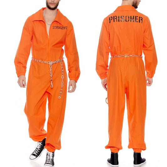 Déguisement de prisonnier orange – adulte